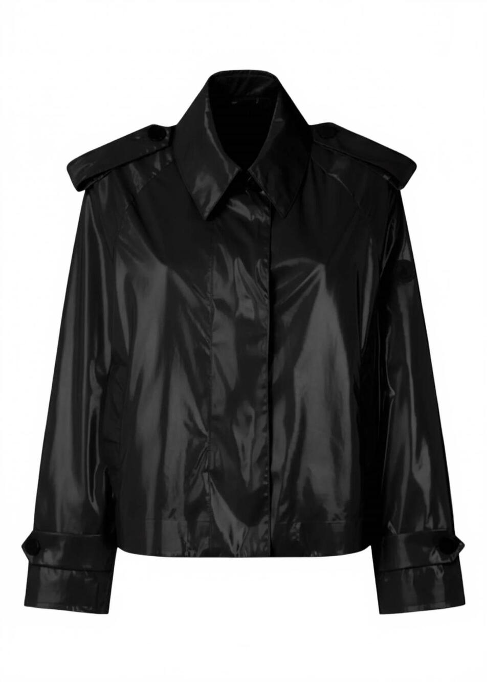 NEW SAVE THE DUCK women's gaia rain jacket in black
